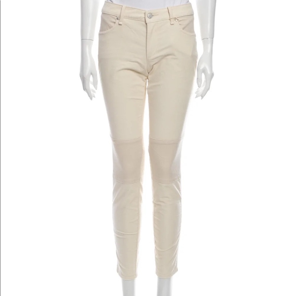 Marc by Marc Jacobs ankle slim ankle cigarette Pants mid rise neutral patch work